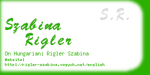 szabina rigler business card
